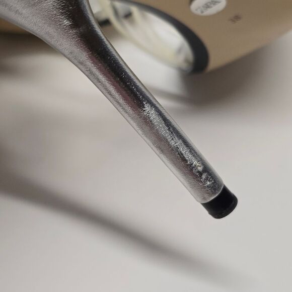 Zara Clear Invisible Vinyl Straps High Heel Strappy Sandals Women's 7.5 - Picture 5 of 10